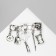 Brooch "Sewing Set" Color Black Silver