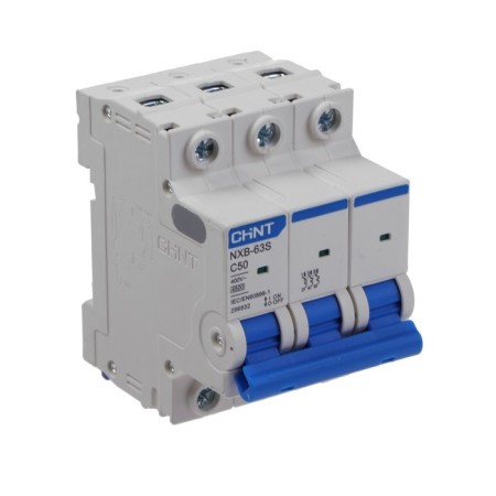 Automatic circuit breaker Chint NXB-63S, 3P, with 50 A, 4.5 ka
