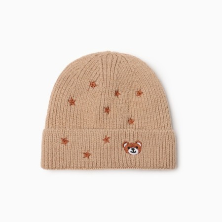 Children's hat minku, beige color, rr 46-48