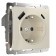 Rosette W1171703 with grounding, curtains and USB, type A+C, ivory