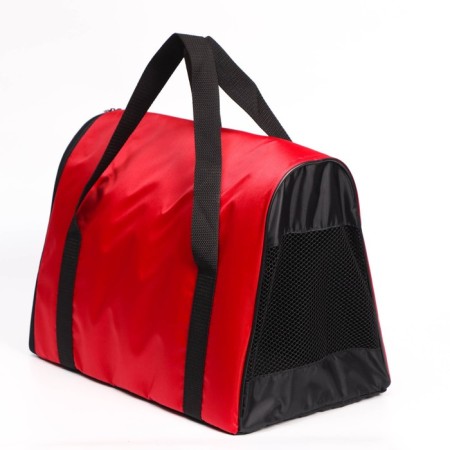 Bag - Carriage for animals "Tunnel", nylon, 41 x 25 x 29 cm, red