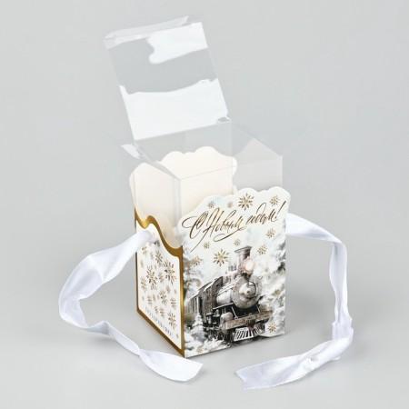 Box a gift New Year's folding "New Year's train", 7 x 12 x 7 cm, New Year-5