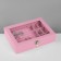 Steam for jewelry "Casket", 7 stripes, 9 cells, 20.5 × 15 × 5 cm, pink color