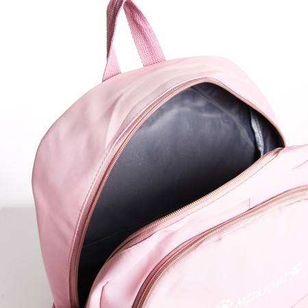 School backpack from textiles 2 of the lightning department, 3 pockets, pink color-5