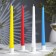 Antique candles, 2.3x 24.5 cm, 5 hours, 55 g, multi -colored