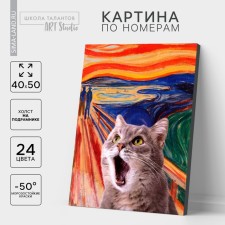 Picture on numbers on canvas with a subframe 