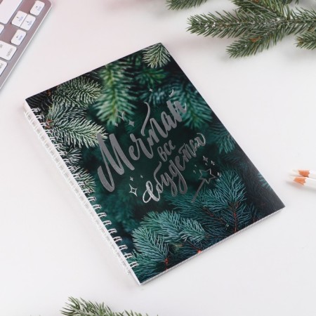 New Year. Diary with embossing "Dream", A5, 60 sheets-4