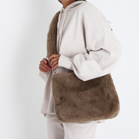 Cross-Bodi Bag on a zipper, brown color-7