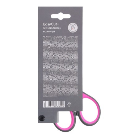 Scissors 17 cm Erichkrause Easycut+, for left -handed, anti -slip inserts, blister, mix-11