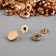 Installation button, alpha (S-shaped), d = 12 mm, golden matte color