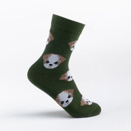 Nocks children, green color/Dog print, size 14