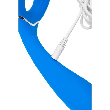 Multifunctional vibrator L’Eroina Whally, 18.5 cm, silicone, blue color-2