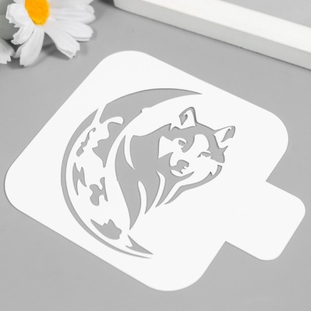 Tables for tattoos "Wolf and Month" 9x9 cm-1