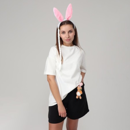 Set "Bunny", Clot on a hairpin, braid, rim, toy-2