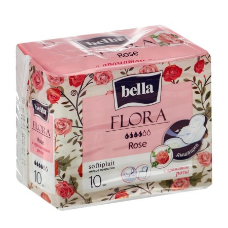 Hygienic women's gaskets Bella Flora Rose with a rose aroma 10 pcs.-1