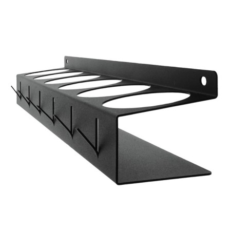 Ban holder, wall -mounted, with hooks, black-6