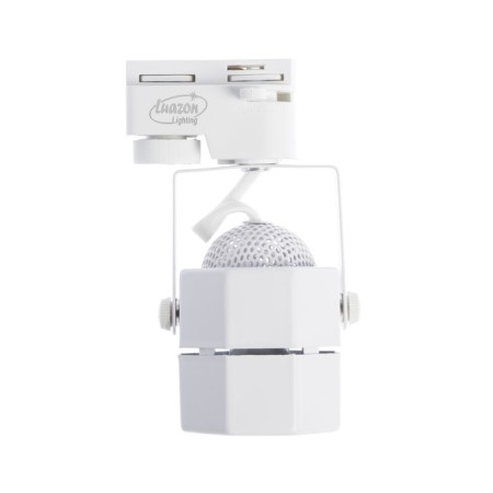 Luazon Lighting track lamp for the GU10 lamp, eight faces, white housing-2