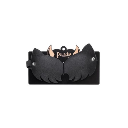Pecado BDSM mask, Cat with cat ears, genuine leather, black-5