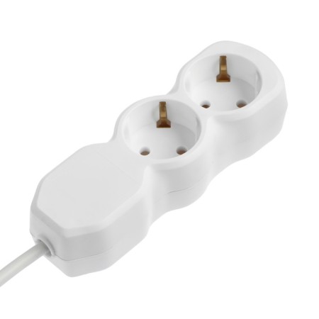 Extension cord Luazon Lighting Eco, 2 sockets, 1.7 m, 16 A, 3500 W, PVS 3x1 mm2, s/k-2