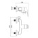 Accoona a3117 bidet, with hygienic shower, wall -up, brass, chrome