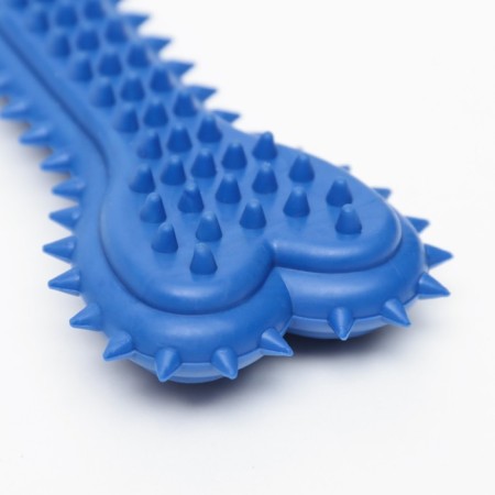 Chewing toy plow "Bone for massage" large, 15 x 6 x 2.5 cm, blue-3