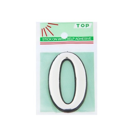 Door number "0", plastic, chromium color-3
