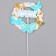 Topper "Happy Birthday" with butterflies, Blue color