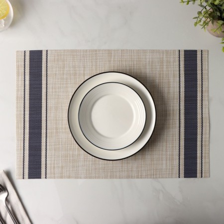 Serving napkin on the table "Two stripes", 45 × 30 cm, blue color-4
