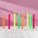 Candles in the cake "Color", 8 cm, classic, set 8 pcs