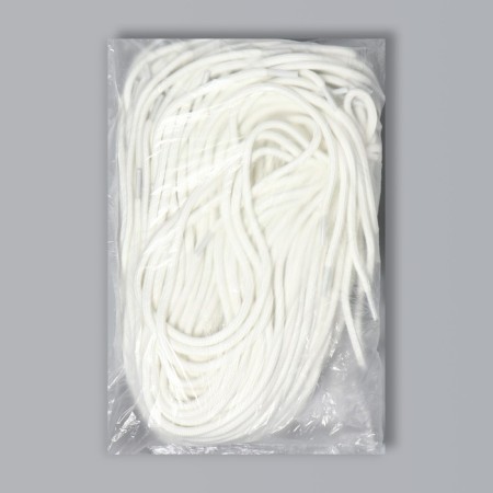 Shoes for shoes, round, d = 6 mm, 90 cm, packing 25 pcs, white color-3