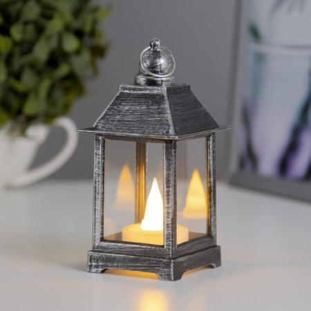Nightlight "Light Small" LED from batteries 3xlr44 black-silver 6x6x13 cm-1