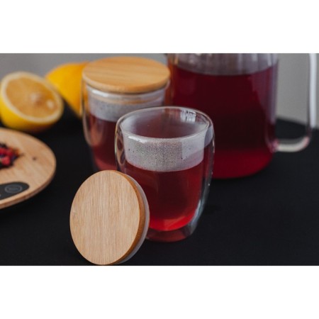 Glass glass with double walls "Eco", 330 ml, the color is transparent-7