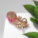 Brooch "Flower", rose is delicate, pink color in gold