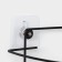 Corner shelf for a bathroom with a high side, 22.5 × 22.5 × 20.5 cm, black color is black