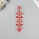 Stick plastic rhinestones "Flowers" red 25x8.5 cm