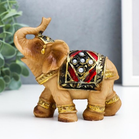 Polystone souvenir "Seven Elephants of Popon with pearls" H-10.5; 9.5; 8; 7.5; 6.5; 6; 5 cm-3