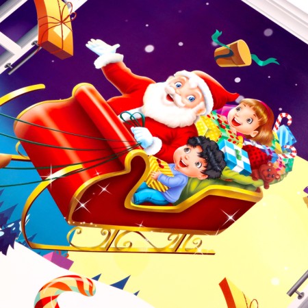 Sticker 3D Interior New Year 70*50cm-1