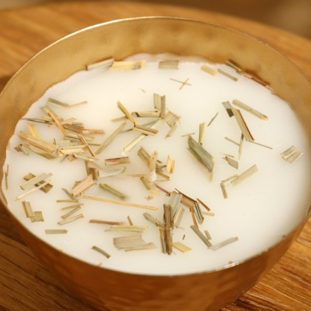 Ароматическая свеча в чаше 200 гр, парафин, lemongrass-2