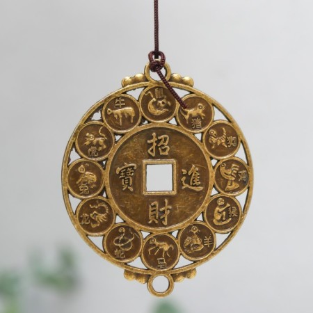 Wind Music Metal "Dragon on Monet" 3 bells 45 cm-3