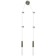Wall-flowing lamp SATORI 2XE14 40W, size 15-300-X6-17X53-150 cm, Nickel color