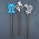 Topper for the “1 year” cake Mishka, assorted
