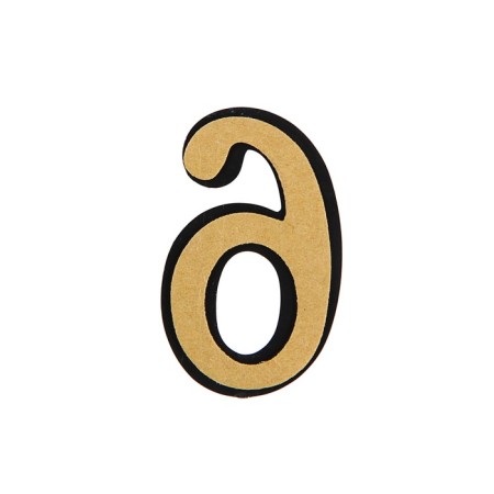 Door number "6", plastic, chromium color-2