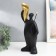 Souvenir Polystone stand "A man with a bird on the shoulder" black 14x33 cm