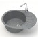Kitchen is a kitchen from Zett Lab. 10/q8, 575x440x215 mm, matte, mortise, dark gray
