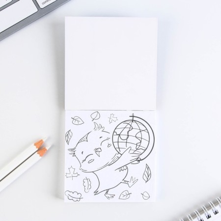 Gift set for the graduation "Graduate of kindergarten" Notepad 9cm x 9cm 60 liters, wax crayons 4 pcs.-4