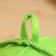 Sheepskin bath hat, green felt