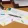 Bookmarks with a sticky edge Brauberg, 42 x 12 mm, neon, 5 colors of 20 sheets