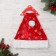 New Year's cap "Pile with silver snowflakes" 28x40 cm, red