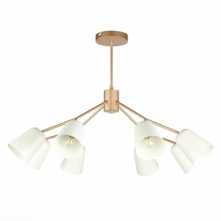 Ceiling EVOLUCE lamp. Sle155902-08. Mario. 8x40 watts, E14, 79x79x54 cm, golden color-5