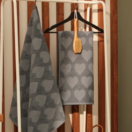 Trick Love Life "Hearts" 30*50 cm, dark gray, 100% HL, 450 g/m2-1